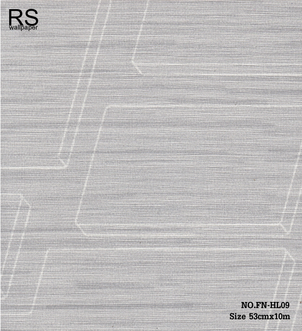 วอลเปเปอร์ เทกเจอร์ลายเส้นขวางผสมกราฟฟิค สีเทาFN-HL09