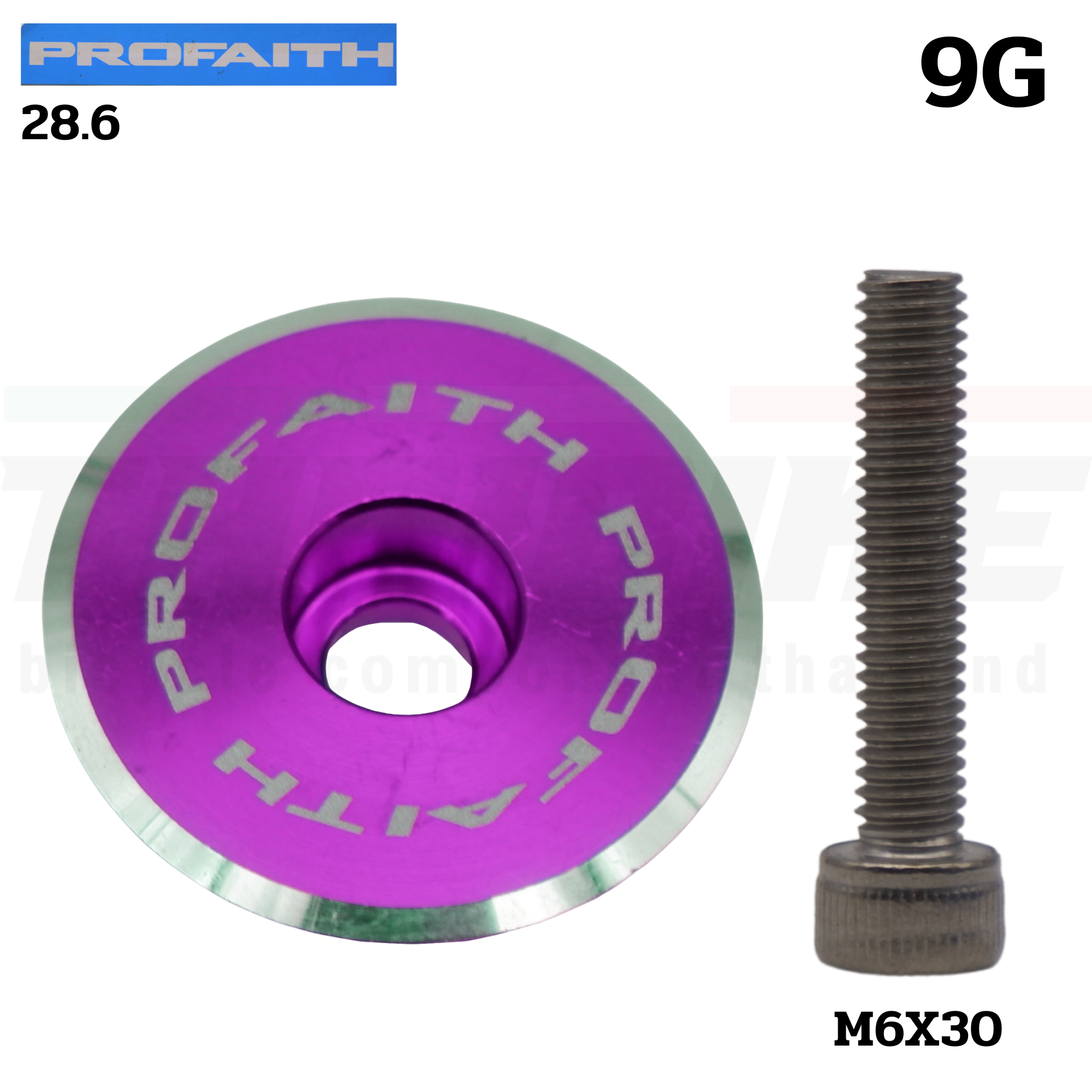 ฝาปิดสเต็มจักรยาน PROFAITH รุ่น 3G/9G พร้อมน็อต 28.6 Aluminum Alloy Cover