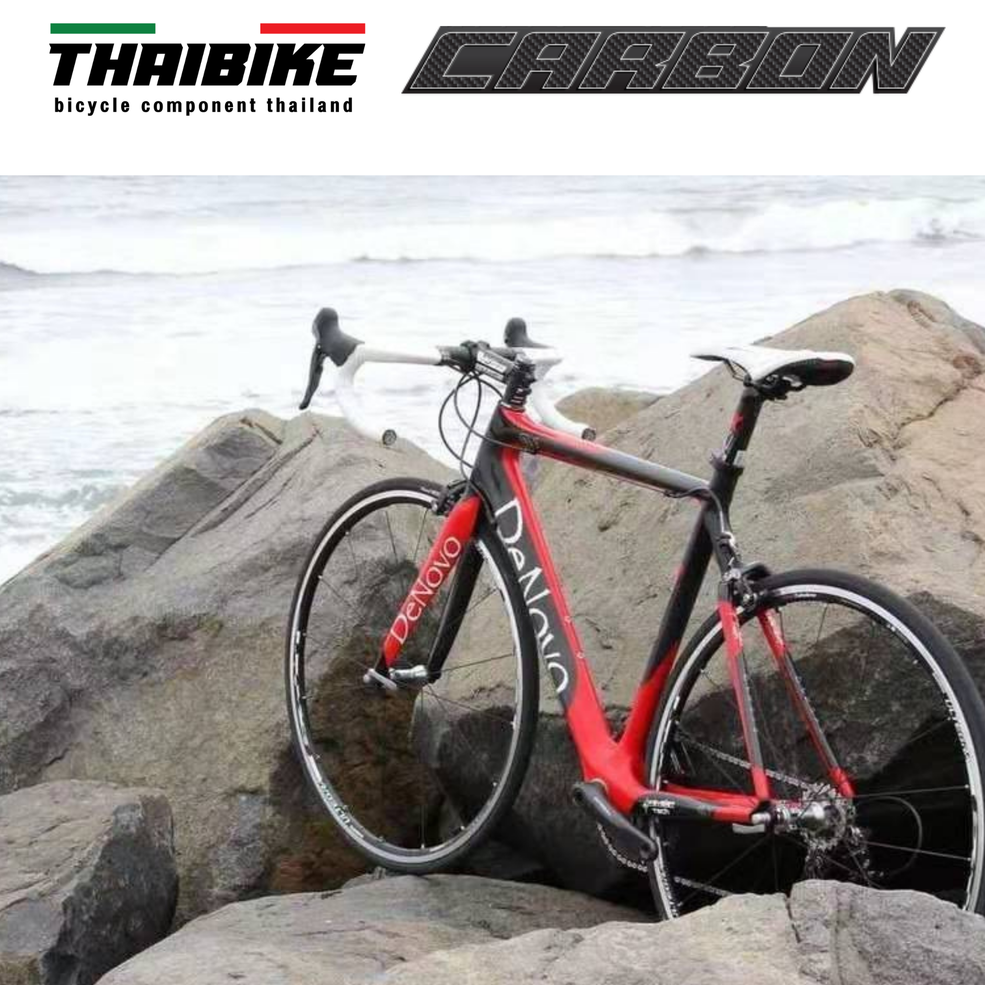เฟรมจักรยานเสือหมอบคาร์บอนแท้ ยี่ห้อ DENOVO พร้อมตะเกียบ หลักอานคาร์บอน