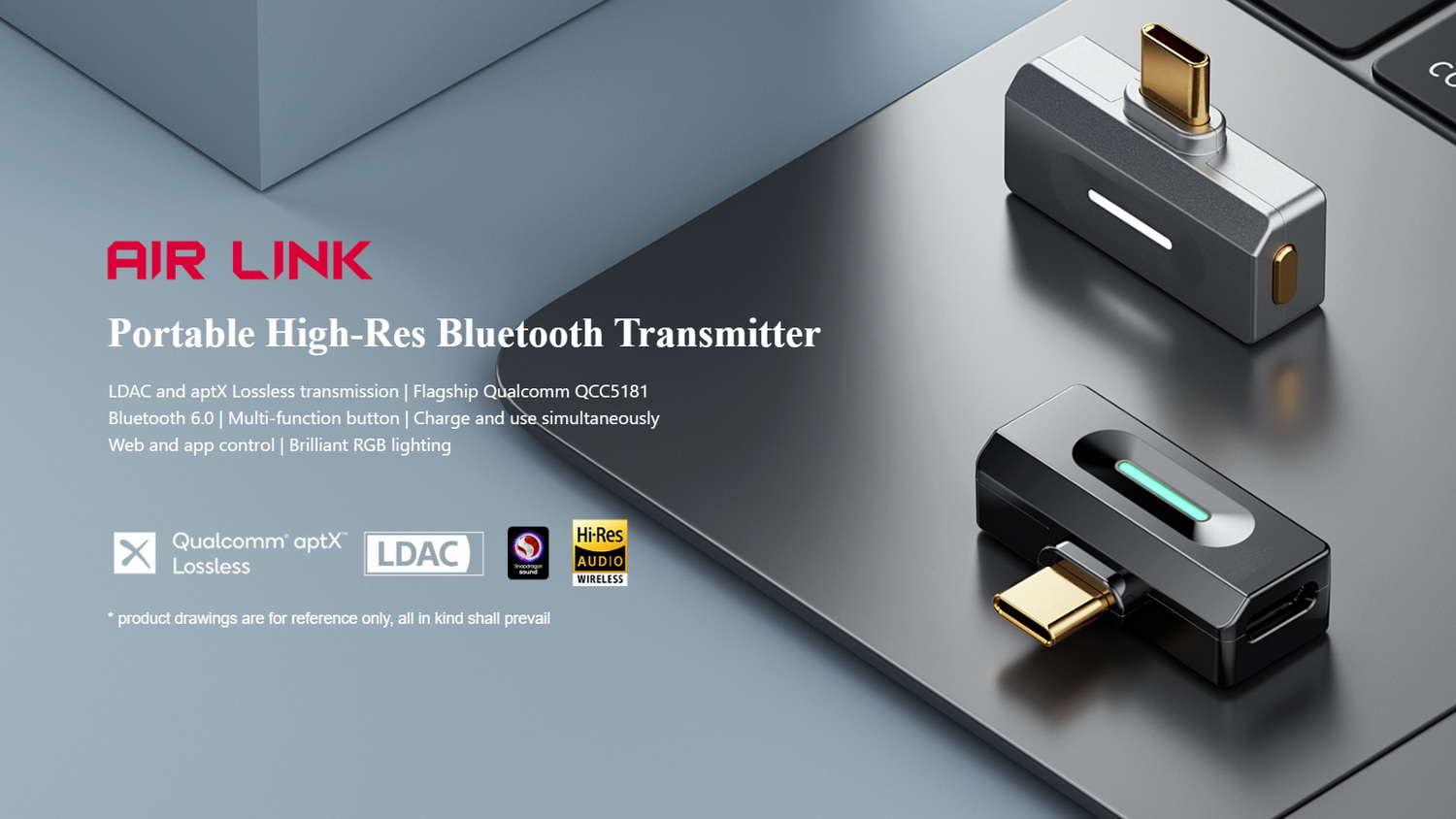 <PreOrder> FiiO Air Link เครื่องส่งสัญญาณ Bluetooth6.0 ความละเอียดสูง แบบพกพา ประกันศูนย์ไทย