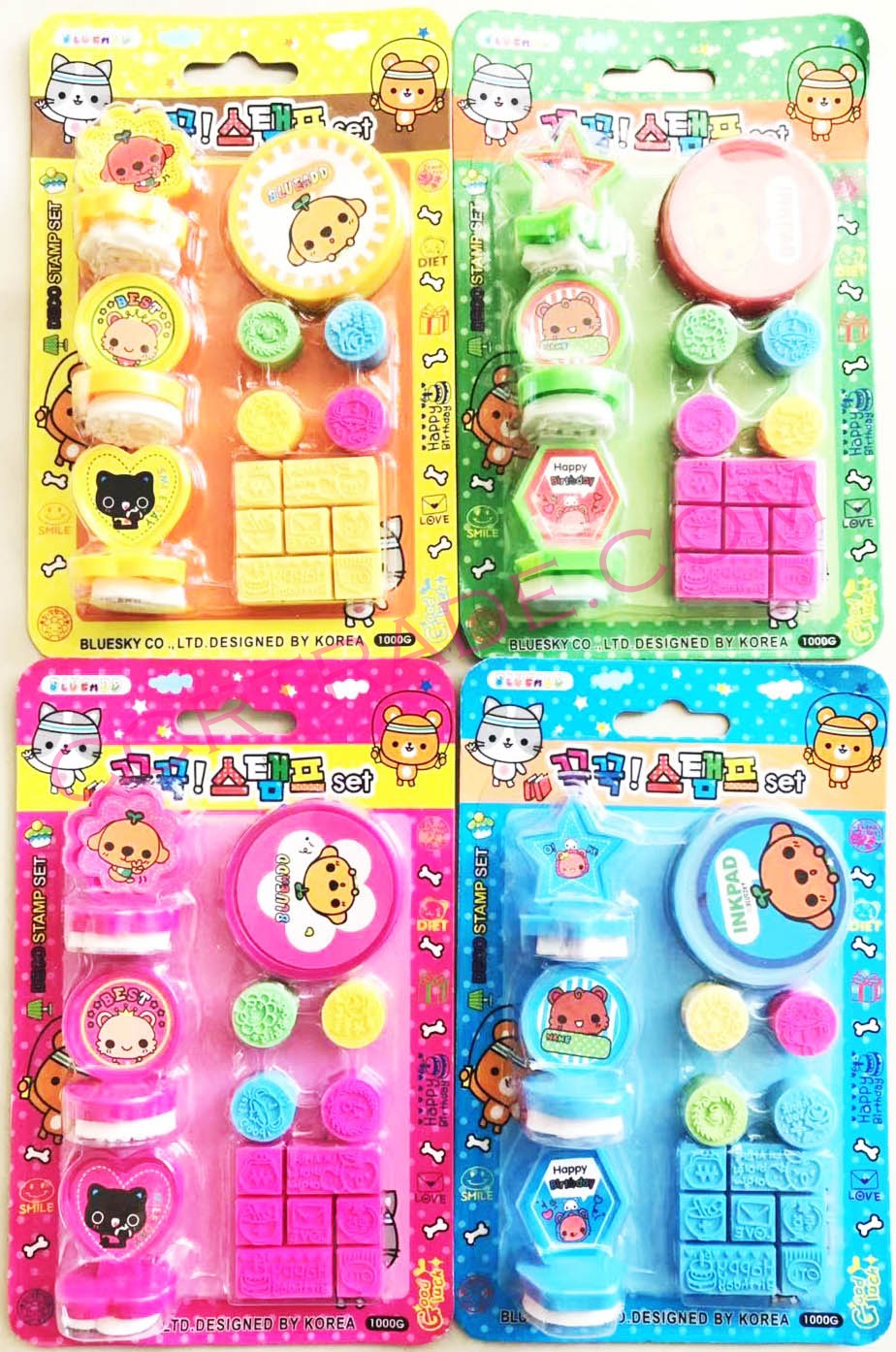 ตัวปั้มการ์ตูน+แป้นหมึกแผงเกาหลีใหม่ 17 ซม.