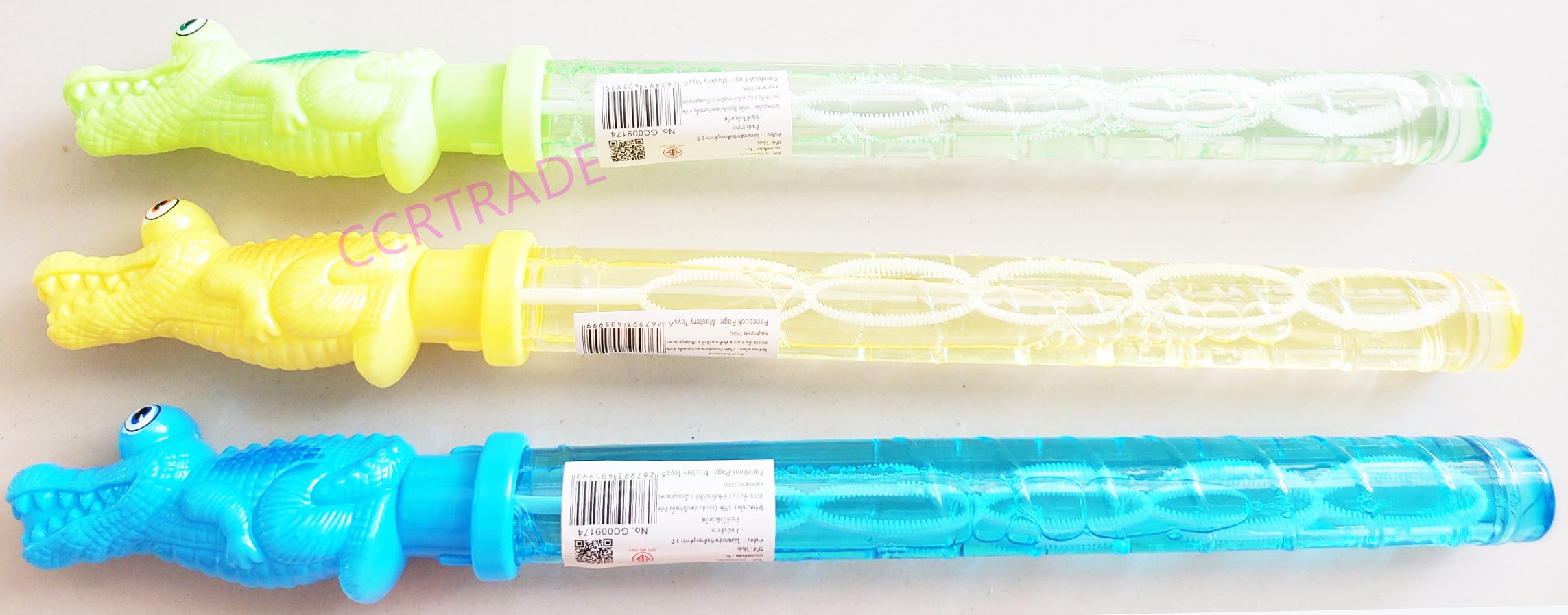 กระบองเป่าฟองจระเข้สีสด 37.5 ซม.(1x24)