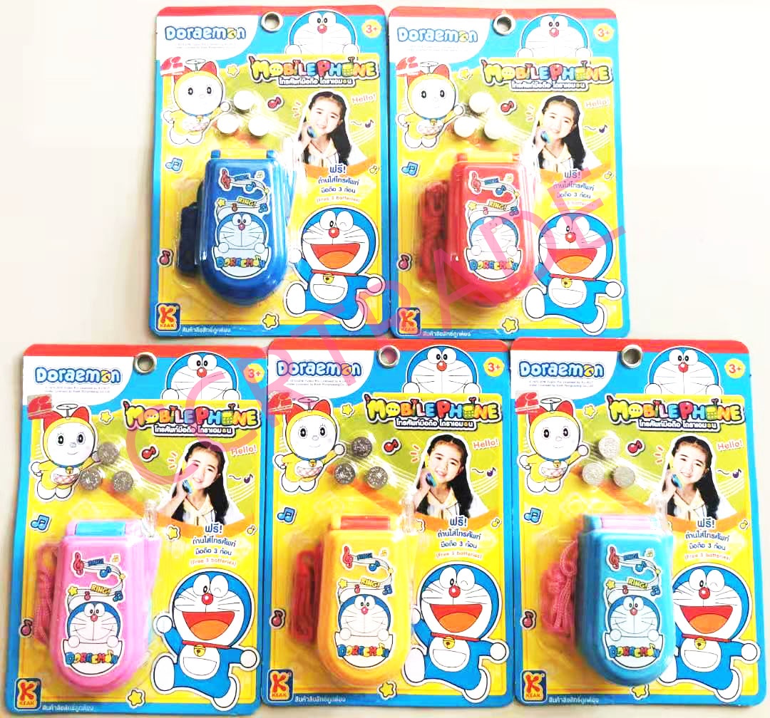 โทรศัพท์โดราเอม่อน มีเสียง มีไฟแผง 13x19 ซม.(ลิขสิทธิ์แท้)(1x3)