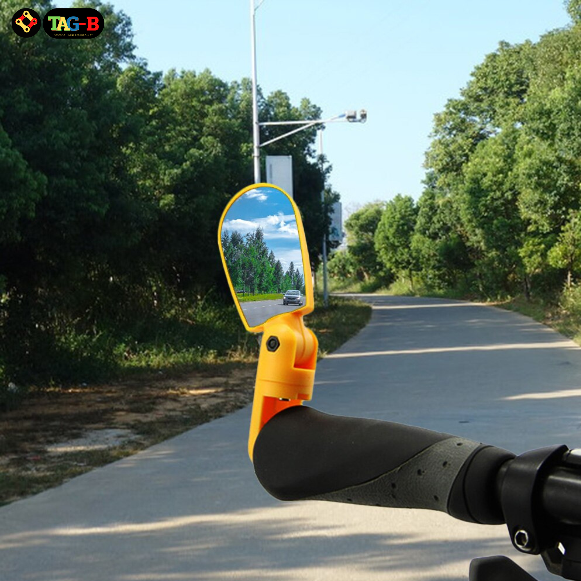 กระจกมองหลัง TB69 ติดจักรยาน กระจกจักรยาน ติดได้ทั้งซ้ายและขวา
