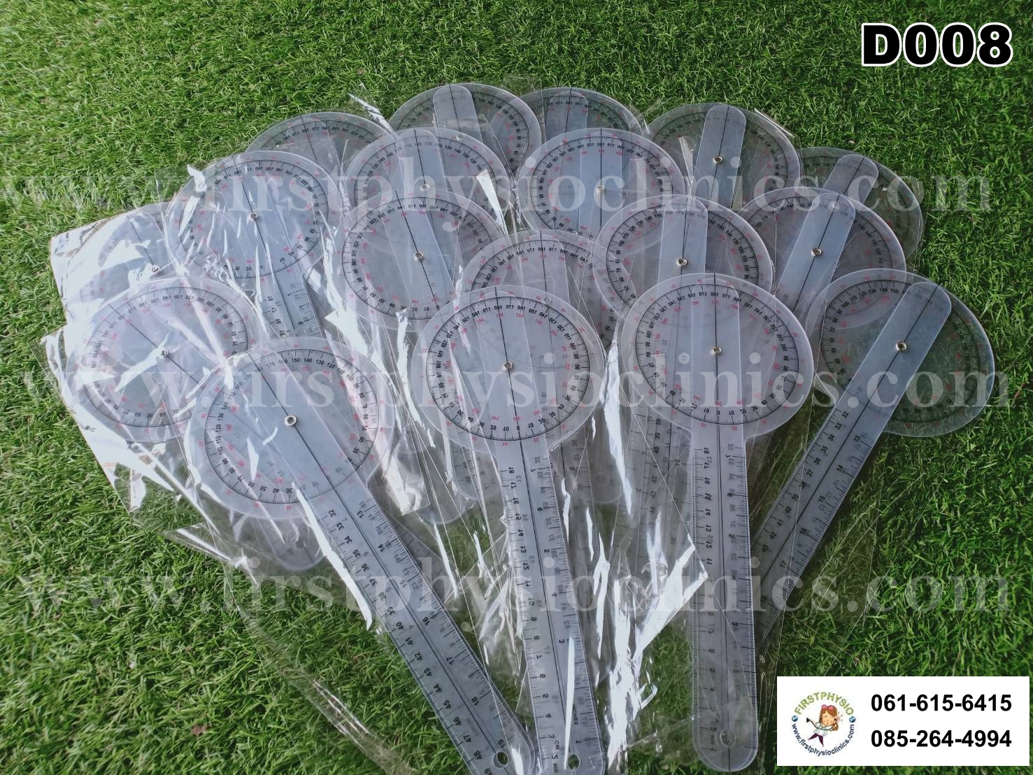 ไม้บรรทัดวัดมุมทางการแพทย์พลาสติก 360 องศา โกนิโอมิเตอร์ ขนาด 12 นิ้ว Goniometer