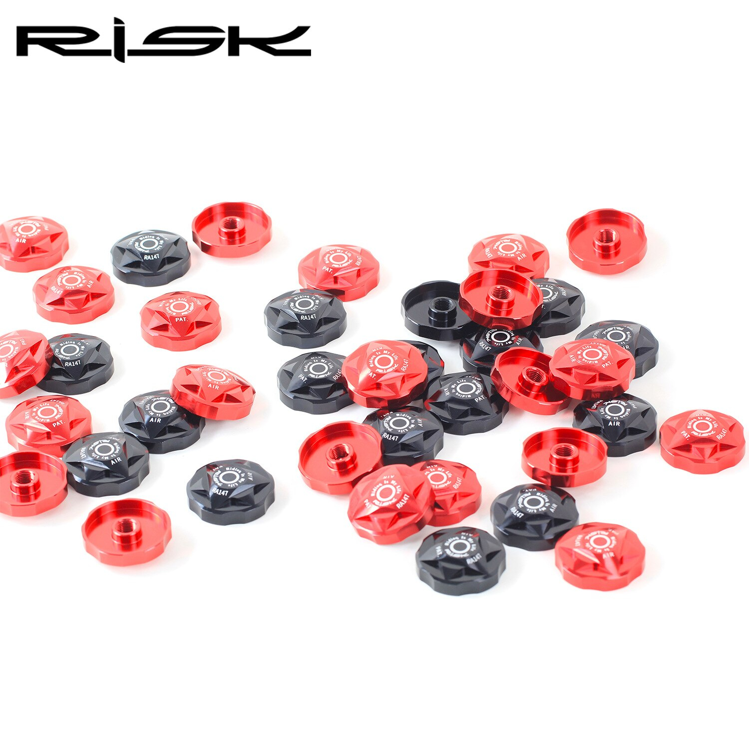 ฝาปิดโช๊ค ฝาปิดวาล์วสูบลมโช๊คจักรยานแบบ CNC RISK