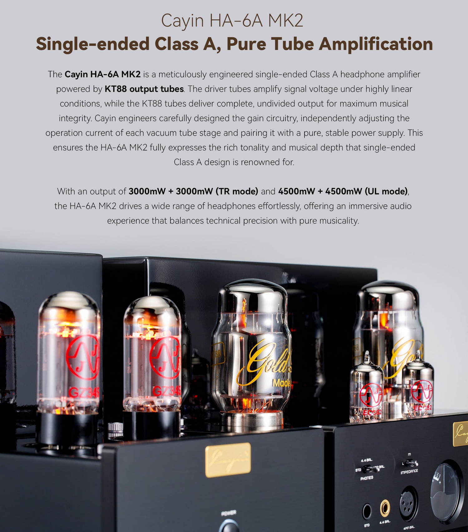 Cayin HA-6AMK2 แอมป์หูฟังหลอดแก้วสุญญากาศแบบตั้งโต๊ะ ระดับเรือธง ยกระดับการออกแบบใหม่ ประกันศูนย์ไทย