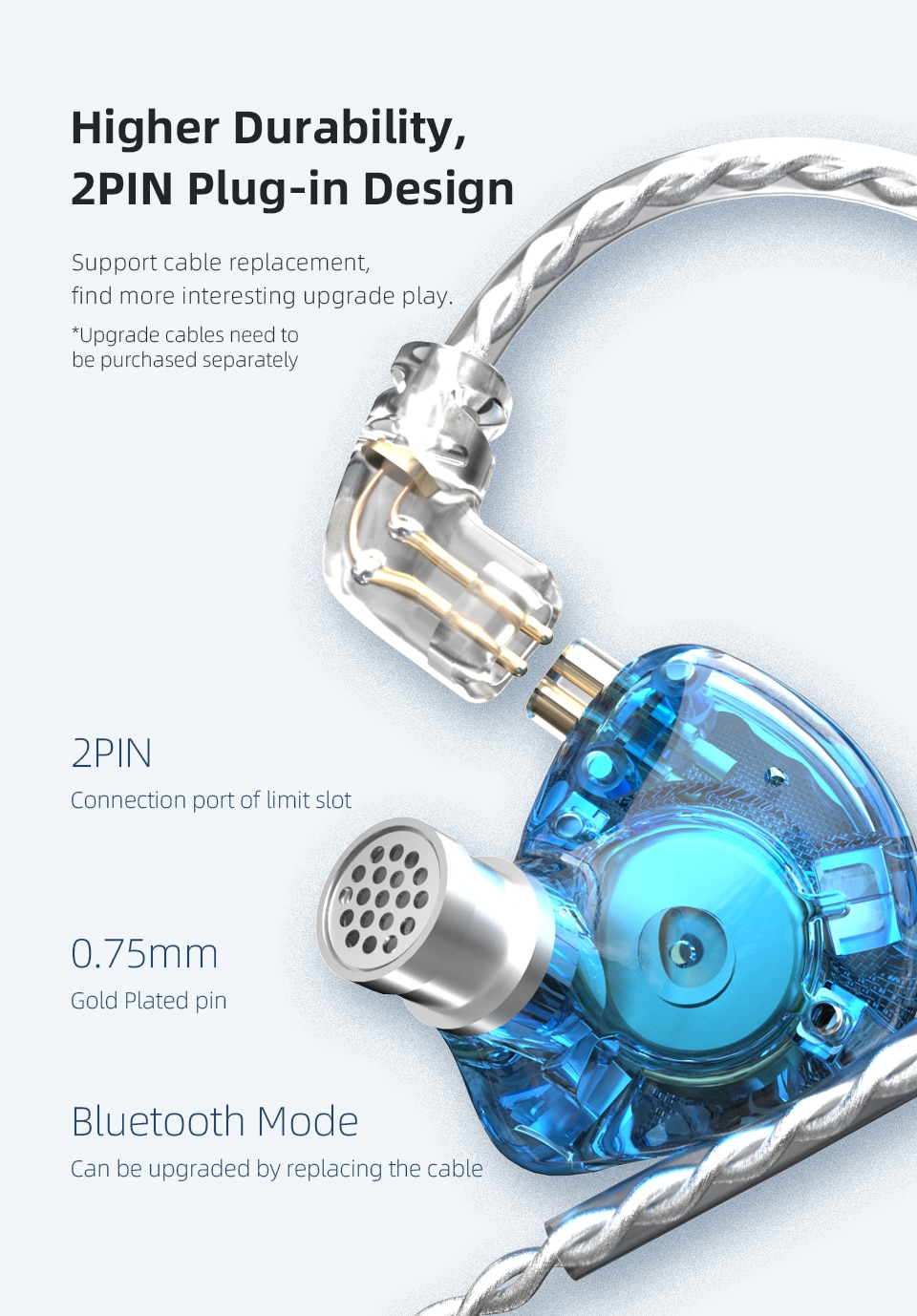 ขาย KZ ZAX หูฟัง Hybrid 8 ไดรเวอร์ 7BA+1DD ประกันศูนย์ไทย