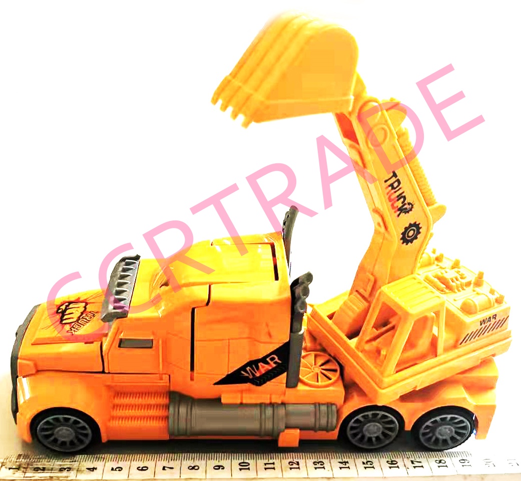 รถแม็คโครแปลงร่าง มีเสียง มีไฟกล่อง 13x23 ซม.(1x3)