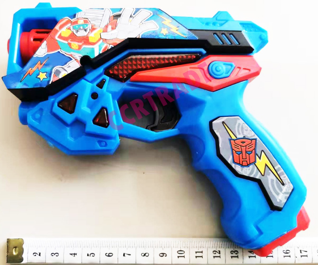 ปืนทรานฟอร์เมอร์ฉายภาพ มีเสียง มีไฟแผง 19x26.5 ซม.(ลิขสิทธิ์แท้)(1x3)