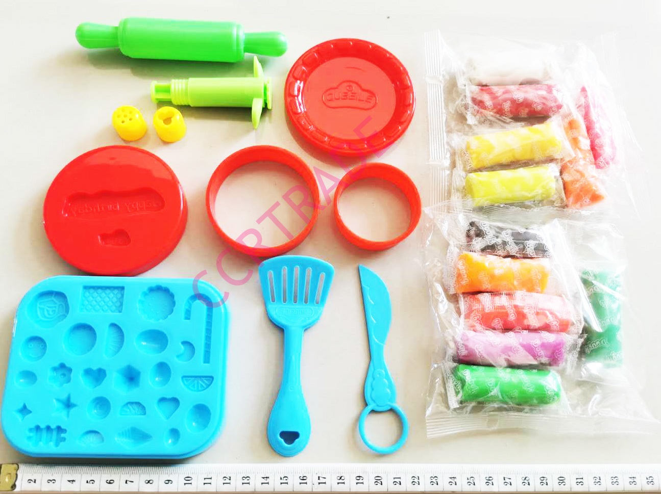 ชุดแป้งโดทำอาหาร 12 สี+อุปกรณ์กล่องจัมโบ้ 21x27.5 ซม.(1x3)