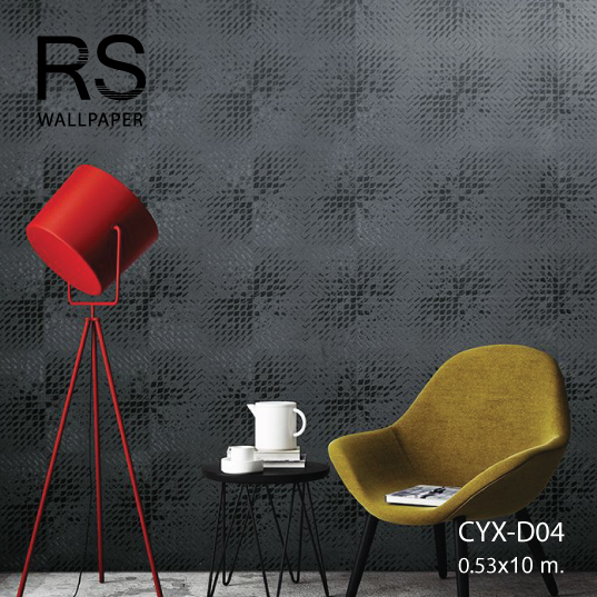 วอลเปเปอร์ลายกราฟฟิค(flash) สีดำ CYX-D04