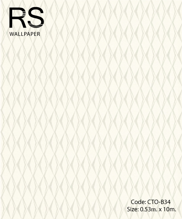 วอลเปเปอร์ลายโมเดิร์นพื้นโทนสีขาว CTO-B34