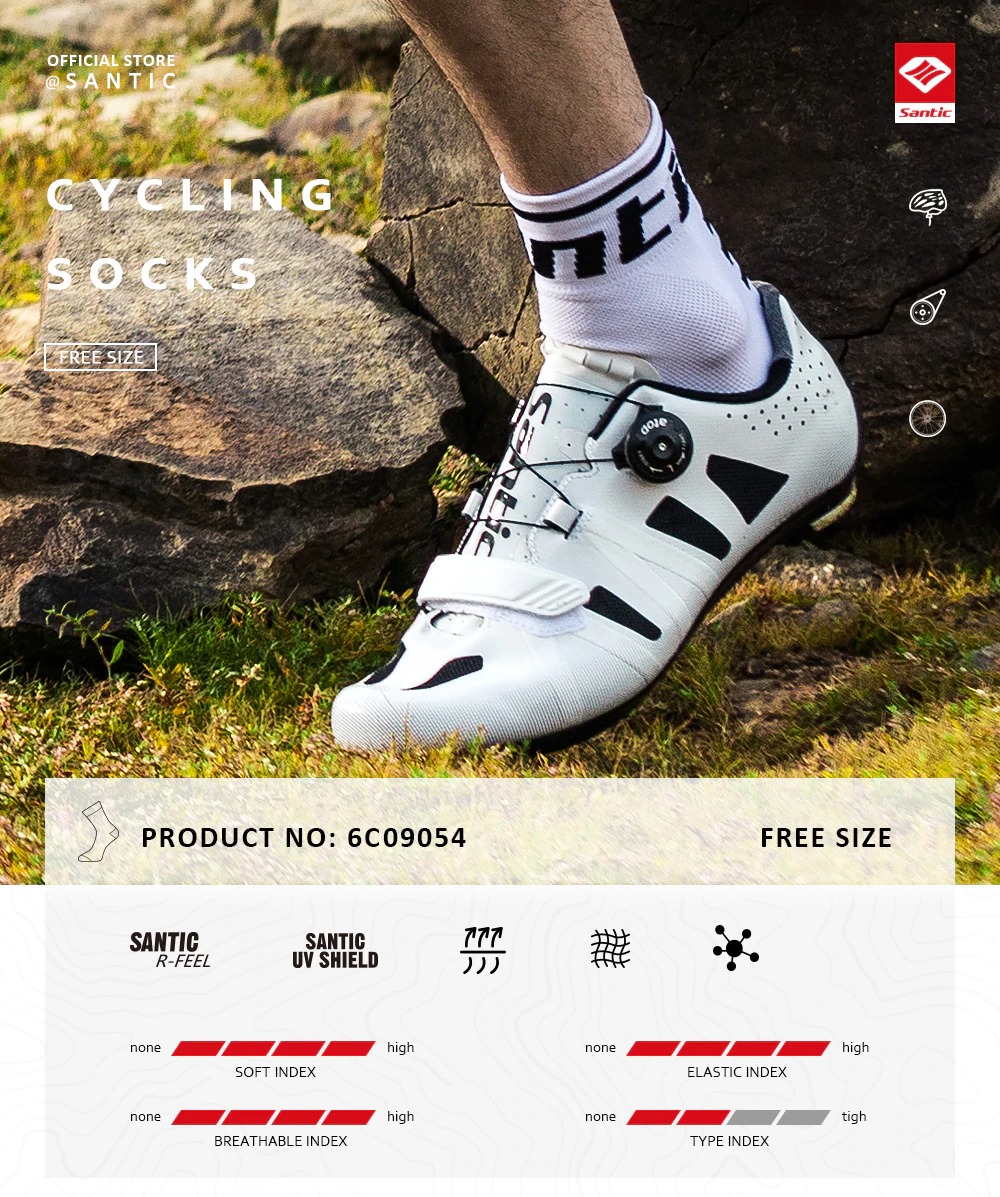 ถุงเท้าปั่นจักรยาน ออกกำลังกาย SANTIC