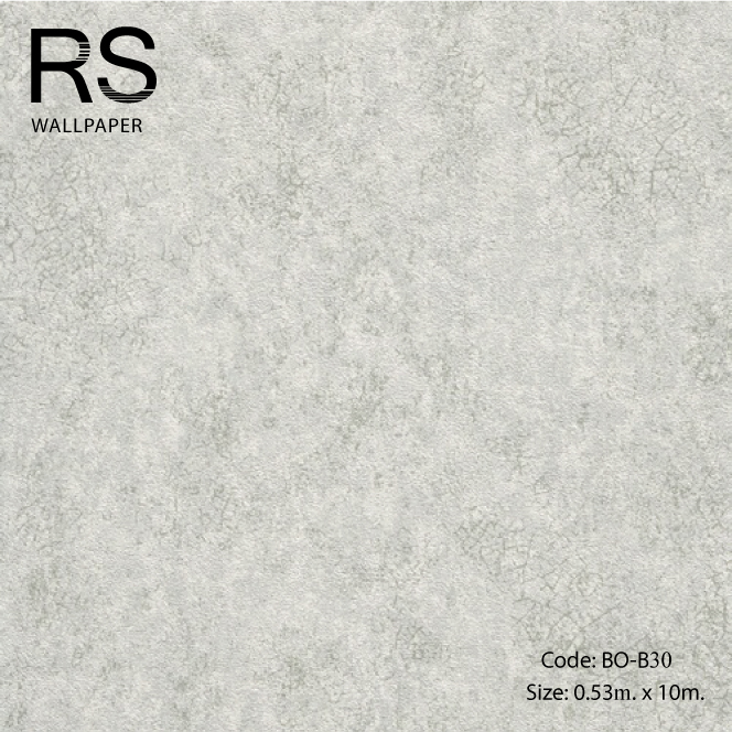 วอลเปเปอร์ลายปูนเปลือยและรอยร้าวโทนสีเทาอมสีเขียวอ่อน BO-B30
