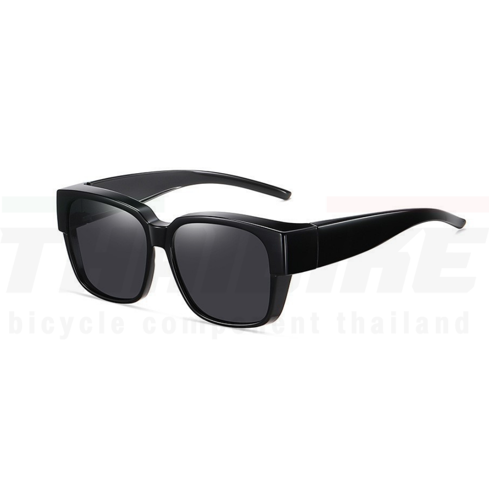 แว่นกันแดดสวมทับแว่นสายตาปั่นจักรยาน สำหรับผู้ชาย/ผู้หญิง ขับขี่-ท่องเที่ยว กลางวัน/กลางคืน UV400