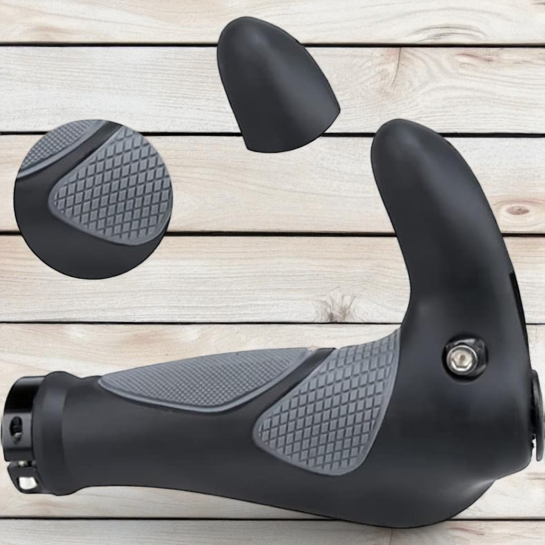 ปลอกแฮนด์จักรยานเสือภูเขา SPEED อีรโกโนมิก พร้อมปลายแฮนด์อลูมิเนียม กันลื่น จับสบายมือ