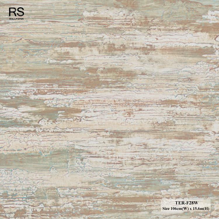 วอลเปเปอร์ลายหิน สีเทาน้ำตาลปนสีฟ้า TER-F28W