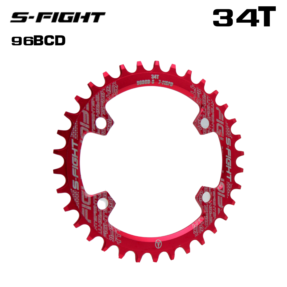 ใบจานจักรยานเสือภูเขาแบบชั้นเดียว S-FIGHT 96BCD 36 38T