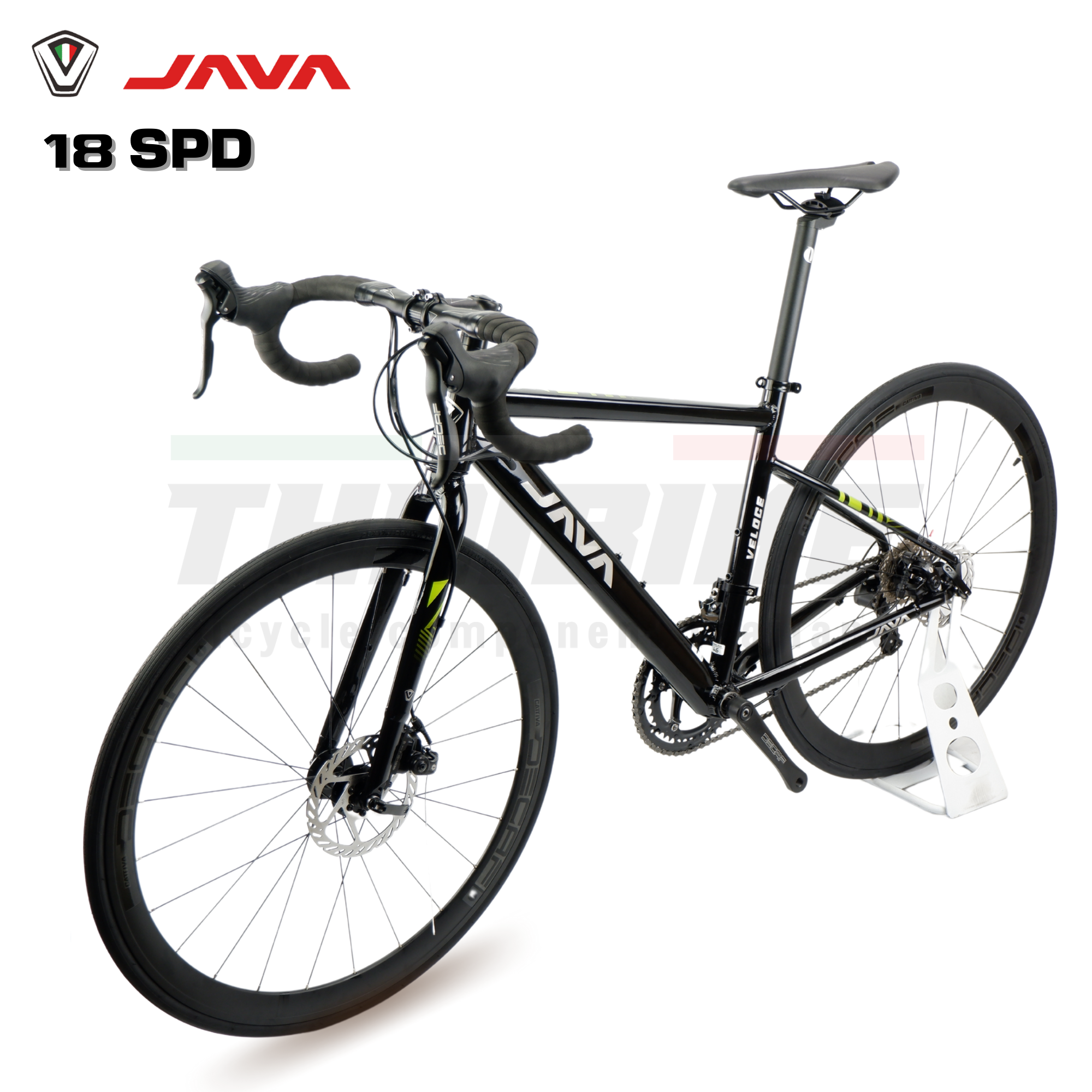 จักรยานเสือหมอบอลูมิเนียมดิสก์เบรค JAVA VELOCE 3D 18 สปีด