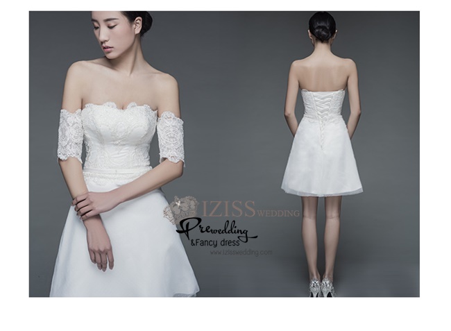 BRL058 **พรีออเดอร์**ชุดแต่งงานสีขาวหรูหราประดับดอกไม้ผสมเพชรและคริสตัล สวยงามดุจเจ้าหญิง