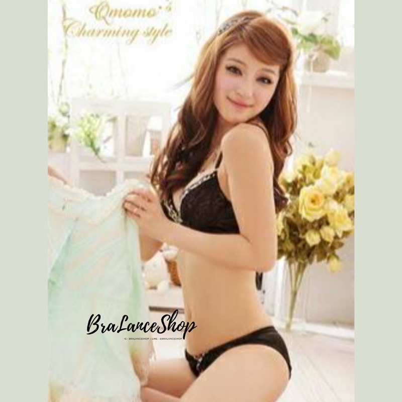 BLS✿8935 ชุดชั้นในแฟชั่น ลายเสือสาว แต่งโซ่สุดเซกซี่