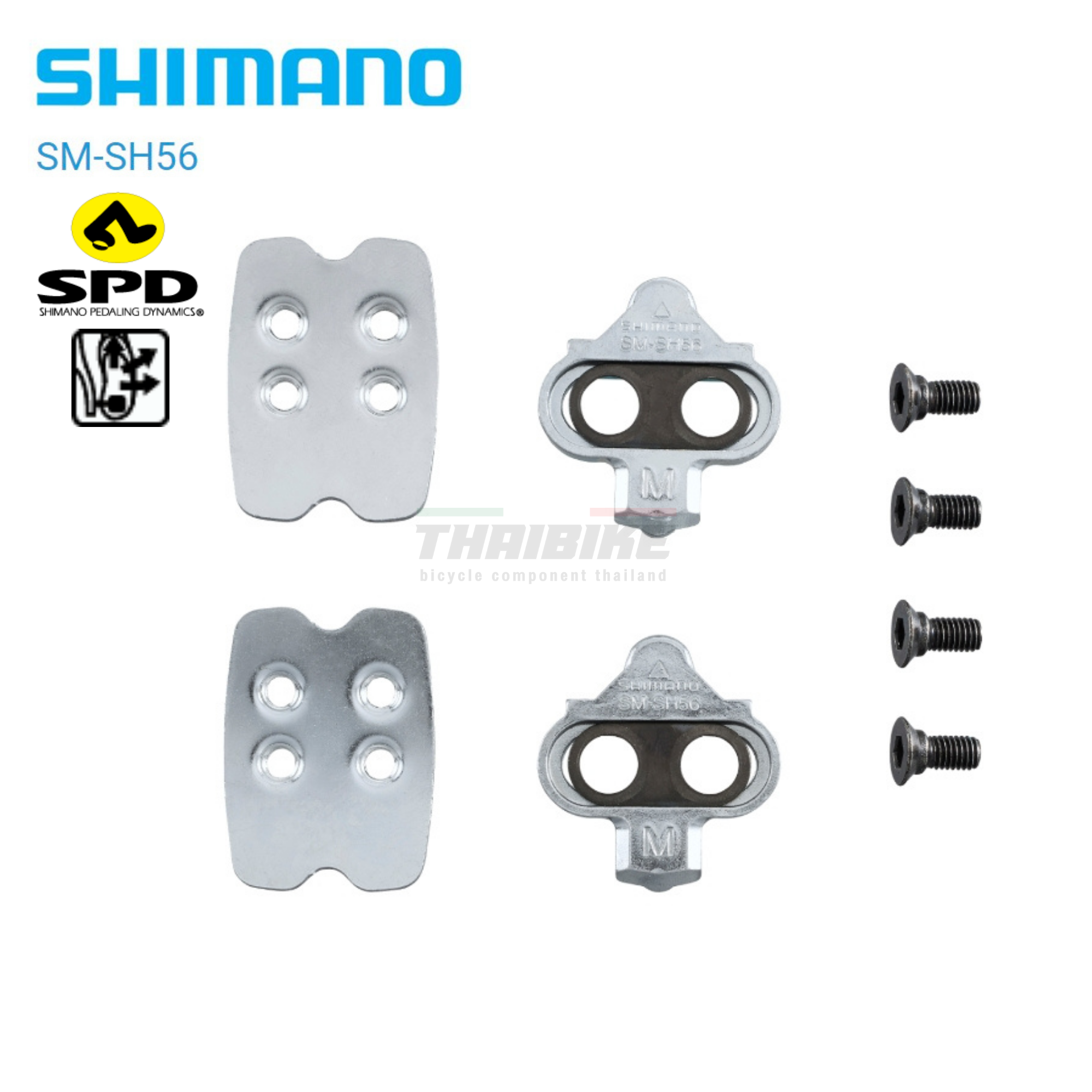 แท้ คลีตติดพื้นรองเท้าจักรยานเสือภูเขา SHIMANO Cleat Sets รุ่น SM-SH56.คลีตภูเขา