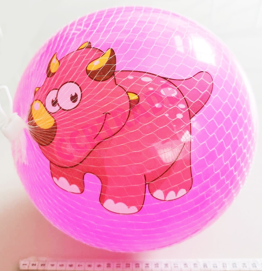 บอลไดโนเสาร์สีสดถุงตาข่าย 24 ซม.