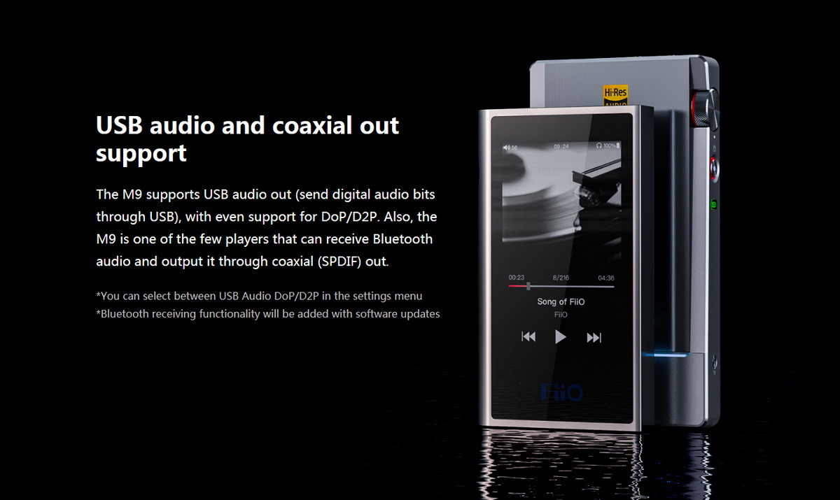 ขาย FiiO M9 DAP ชิป AKM AK4490EN x2 ตัว รองรับ Hi-Res , Bluetooth 4.2 , Native DSD , LDAC