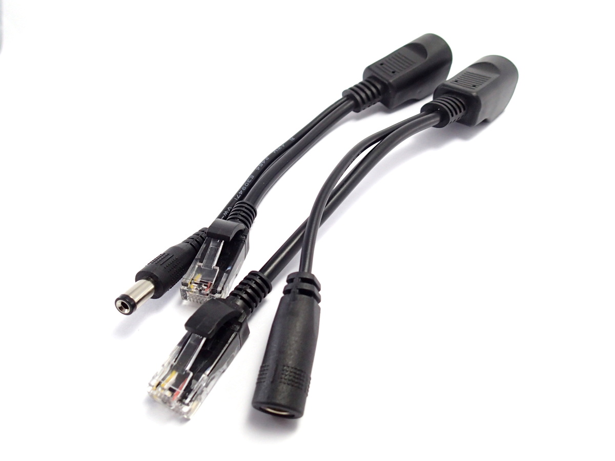 POE Injector / Splitter 10/100 แบบสายหางกระรอก (ชุดคู่)