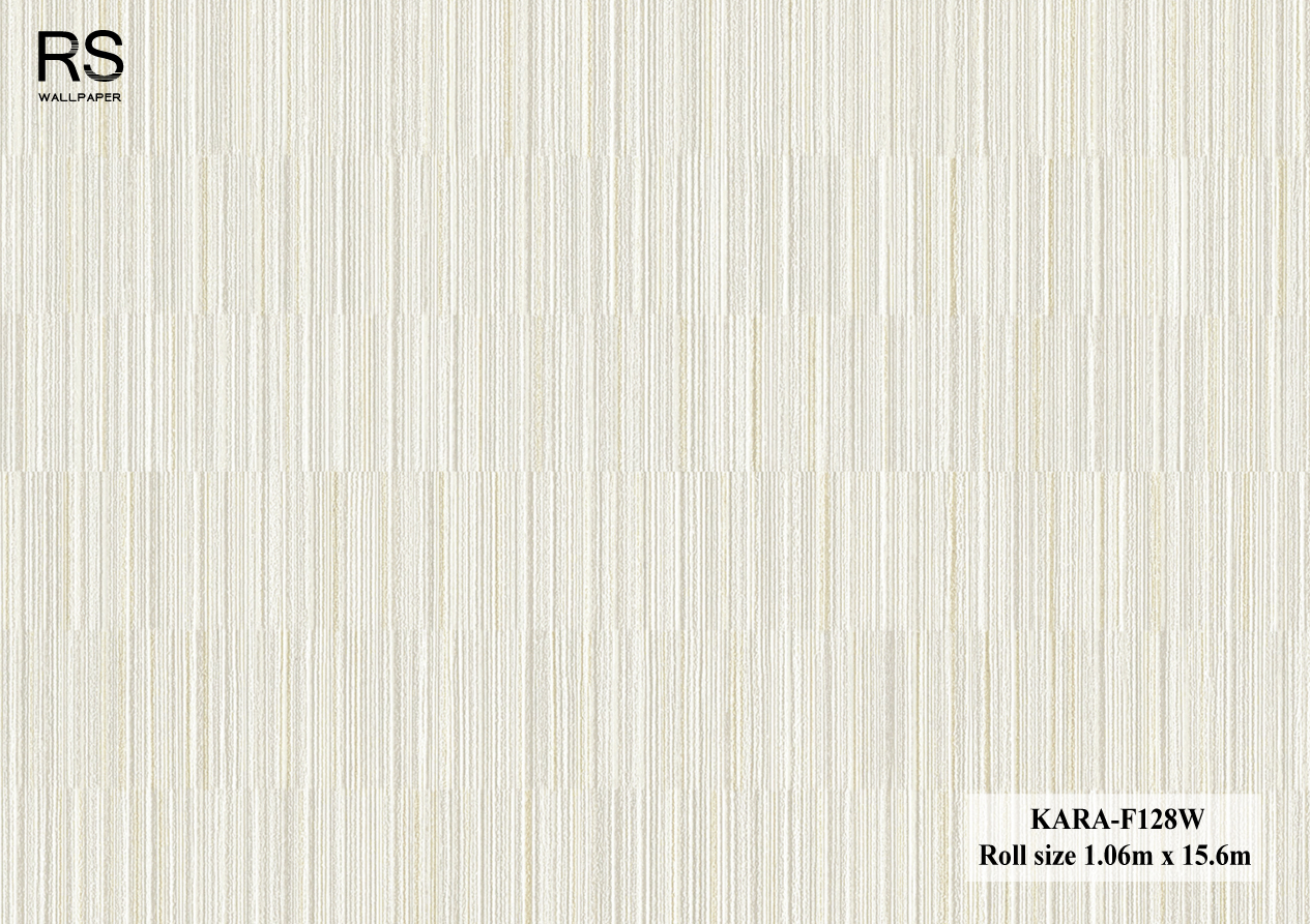 วอลเปเปอร์ ลายเส้นสีเทาเงินแทรกสีทอง KARA-F128W