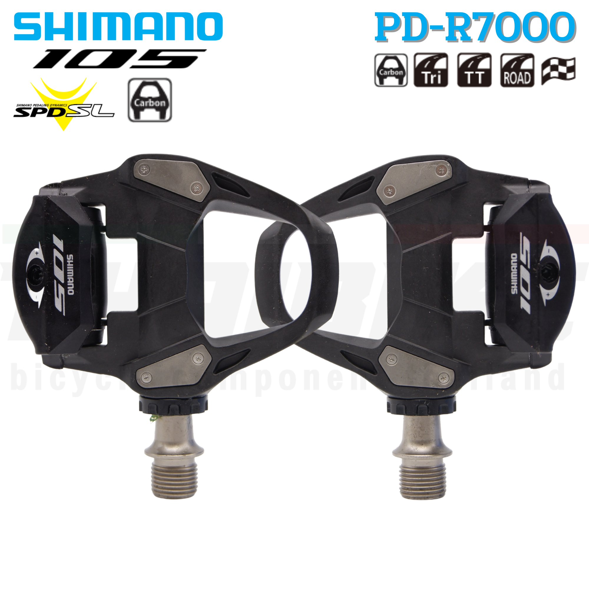 ศูนย์ไทย บันไดจักรยานเสือหมอบคาร์บอน SHIMANO 105 PD-R7000 พร้อมคลีท