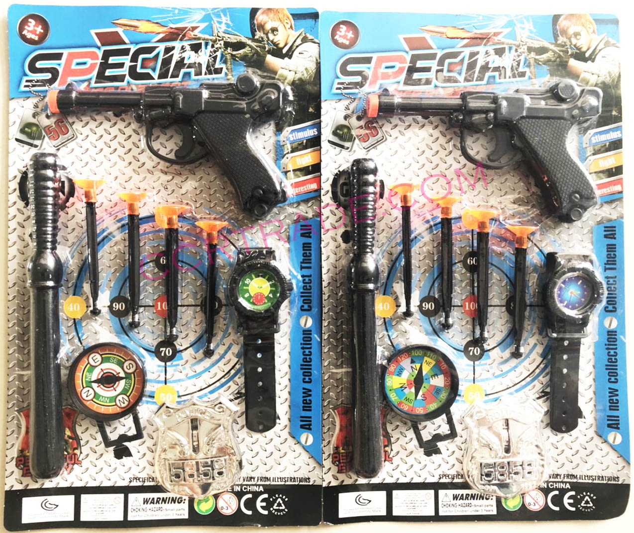 ปืนตำรวจยิงลูกดอก+นาฬิกาแผง 31 ซม.