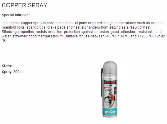 MOTOREX COPPER SPRAY 300ML