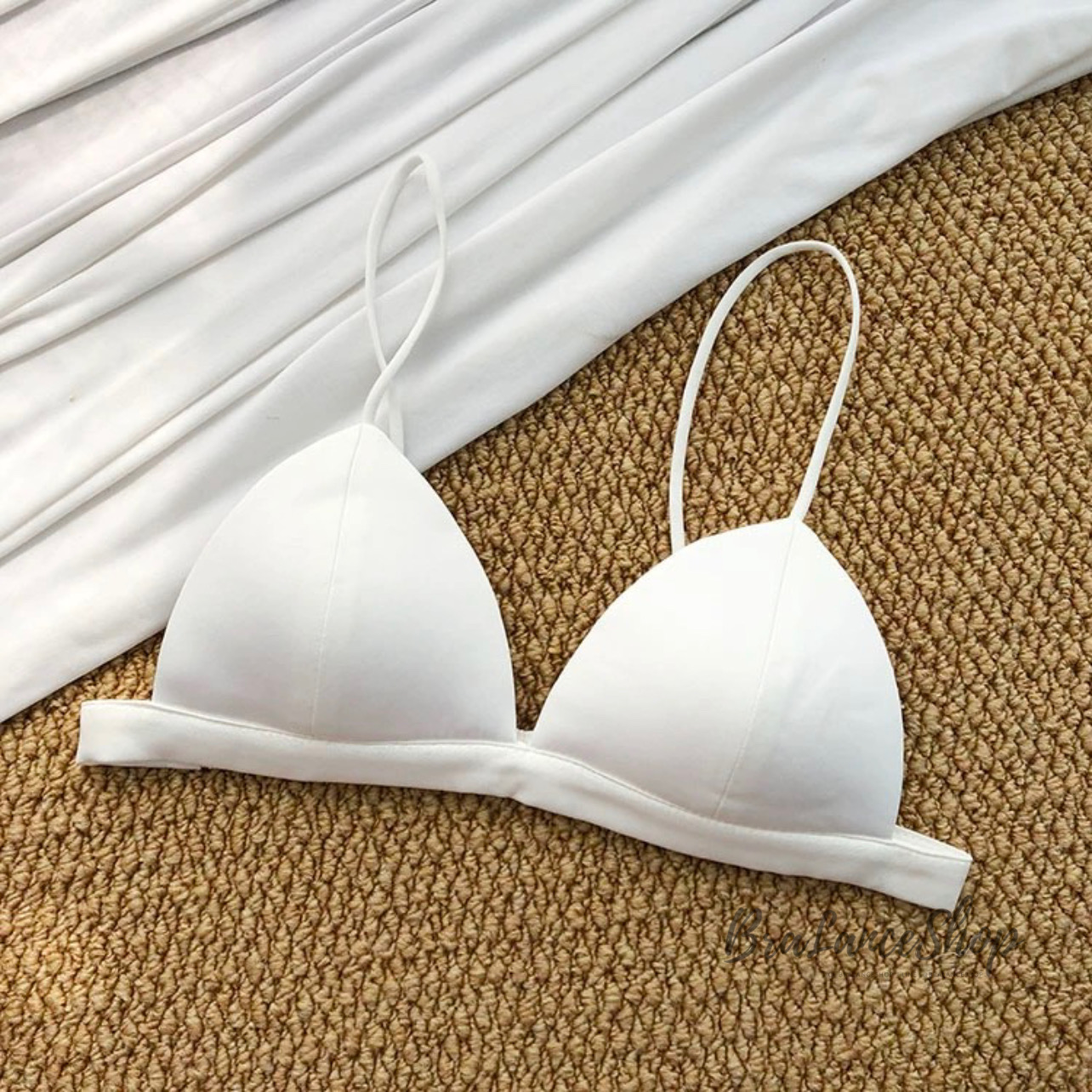 BLS✿A55 บราครอปผ้าซาติน ไร้โครง