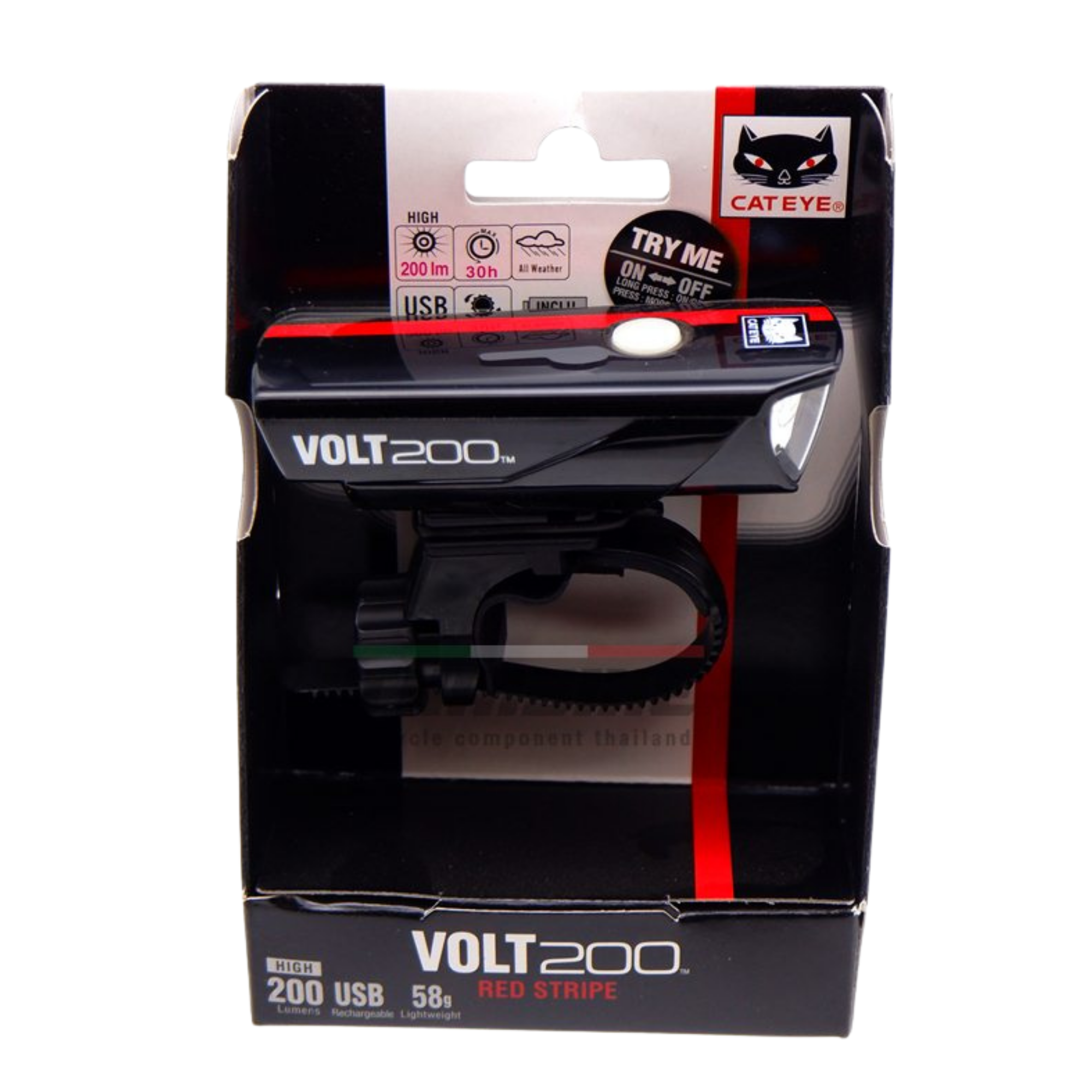 ไฟหน้าจักรยานแบบชาร์จ USB CATEYE VOLT200, HL-EL151RC USB