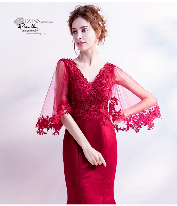 DL030 - **พรีออเดอร์** ชุดราตรี เดรสยาวออกงาน (Night party dresses) ชุดไปงานแต่งงานสวยๆ "ธีมสีแดง"