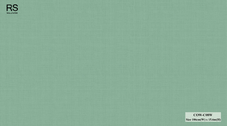 วอลเปเปอร์ลายผ้า สีพื้นเขียว COW-C08W