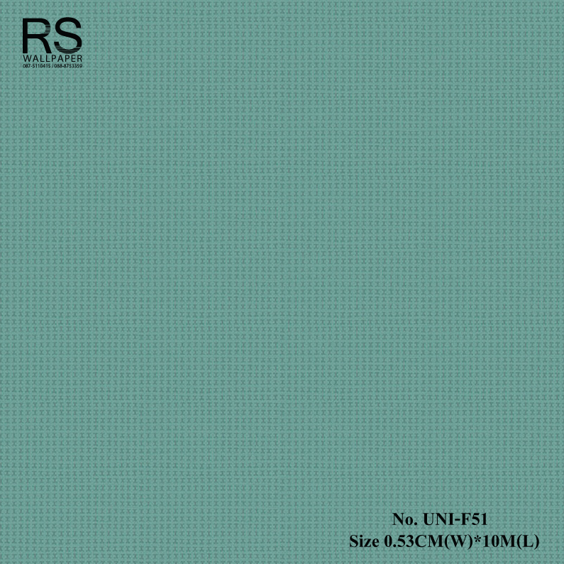 วอลเปเปอร์ติดผนัง มีเทกเจอร์ โทนสีเขียว UNI-F51