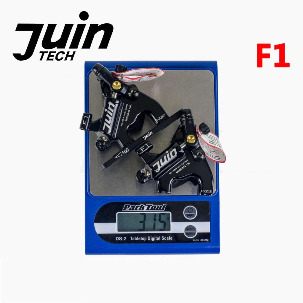 ชุดดิสเบรคจักรยานน้ำมันแบบดึงสาย Juin Tech F1 flat mount Disc Brake hydraulic แถมฟรีใบดิส 2 ใบ
