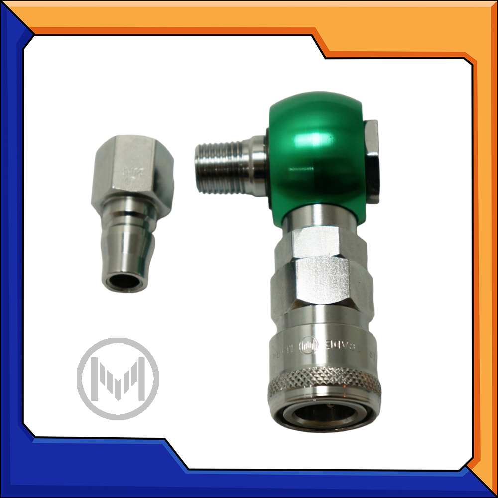 ข้อต่อลม คอปเปอร์ลมงอ 90องศา พร้อมตัวหมุนได้