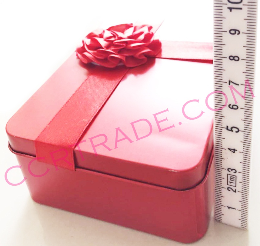 กล่องของขวัญเหล็ก มีโบว์ 9x12.3 ซม.