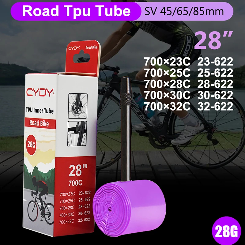 CYDY700CBikeInnerTubeTPU|ยางในจักรยานเสือหมอบ700×23C–32C|วาล์วFrench(45/65/85มม.) | Ultra‑Light28g