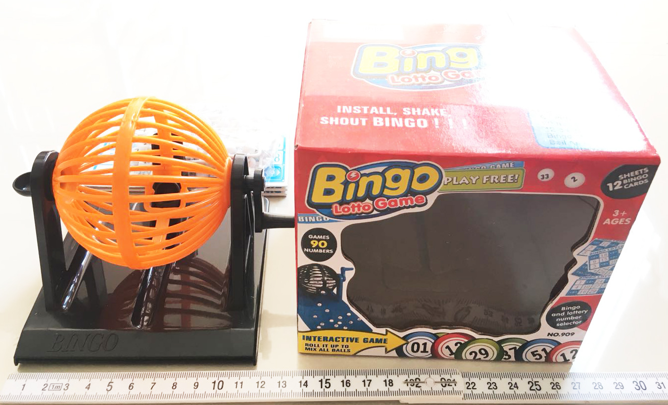 เกมส์บิงโกมือหมุน 90 ลูกกล่อง 30 ซม. (1x3)