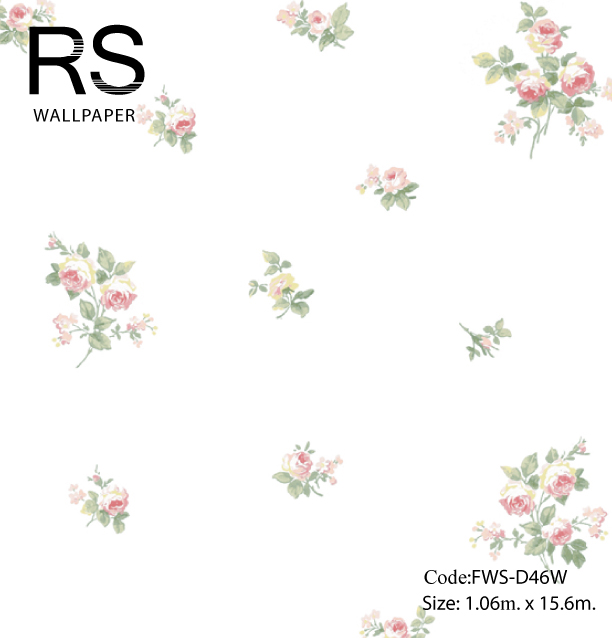 วอลเปเปอร์ลายดอกไม้เล็ก FWS-D46W