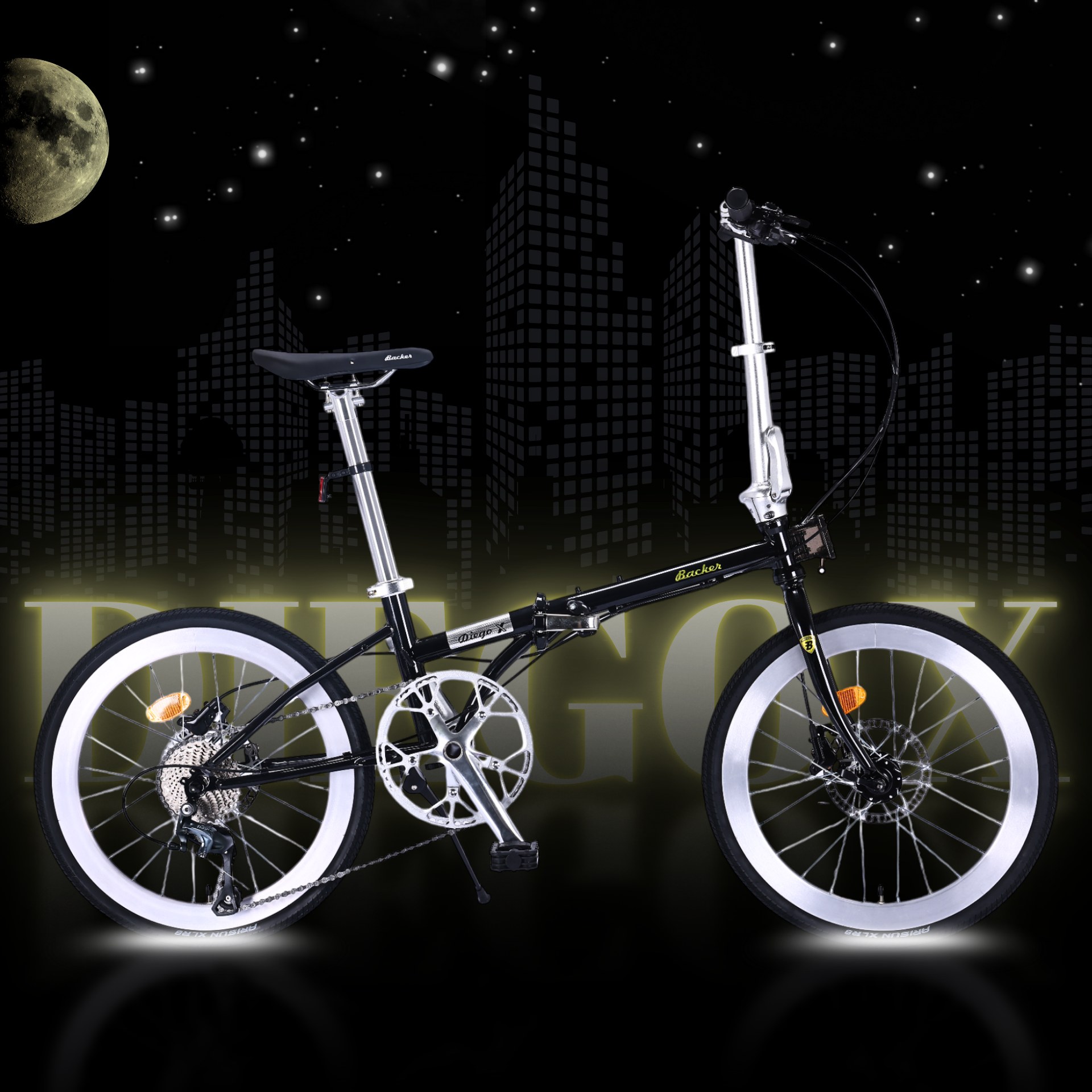 BACKER : DIEGO X จักรยานพับได้ เฟรมโครโมลี่ ตีนผี Shimano Tiagra 10 สปีด ดิสเบรกน้ำมัน