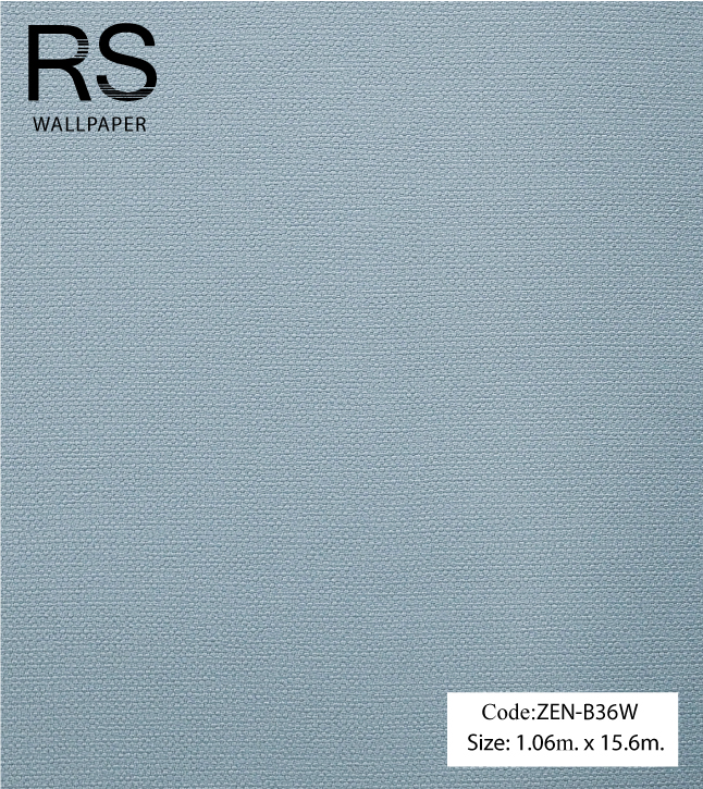 วอลเปเปอร์พื้นเรียบโทนสีเทาอมฟ้า ZEN-B36W