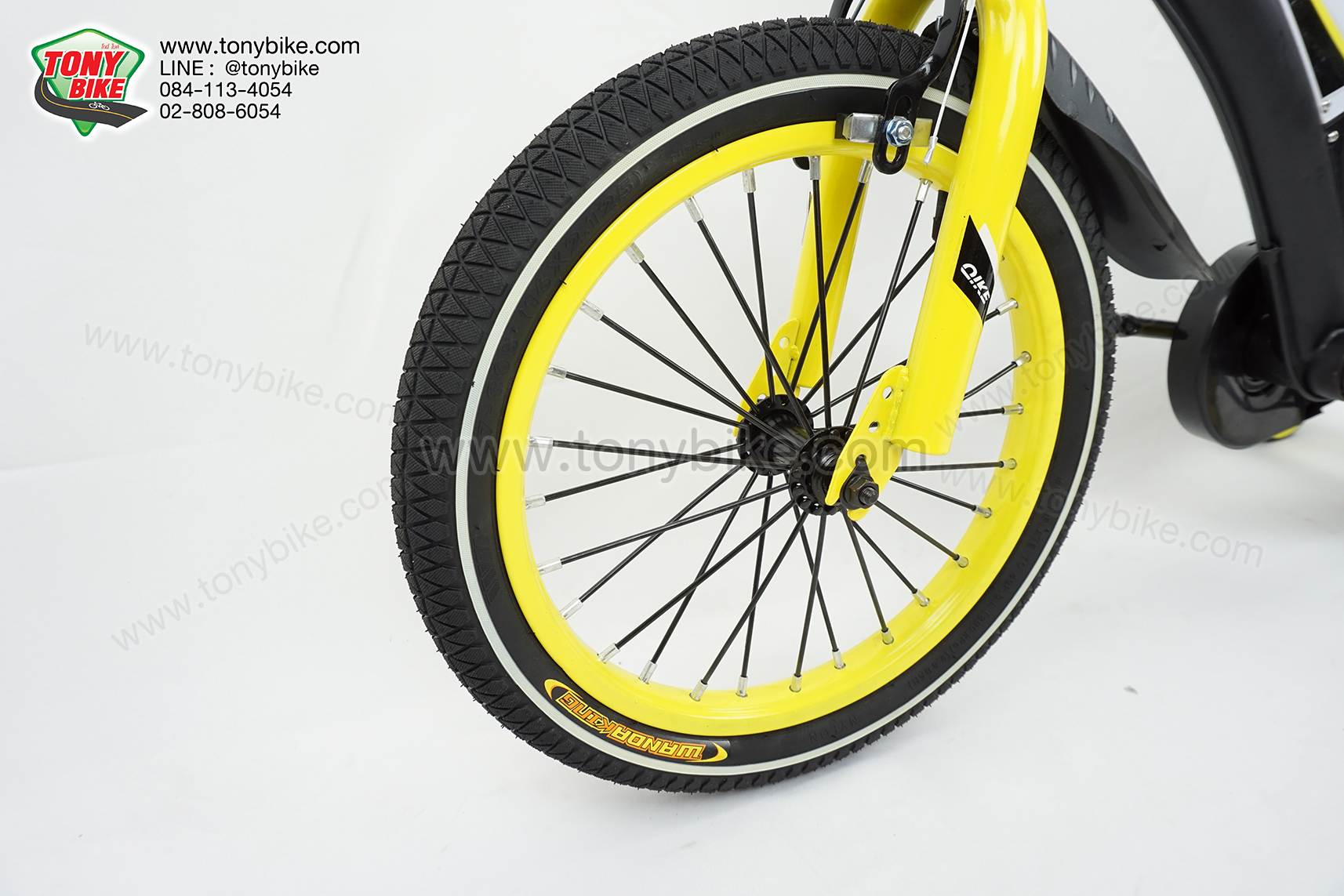 จักรยานเด็กเฟรมโค้ง ดำเหลือง