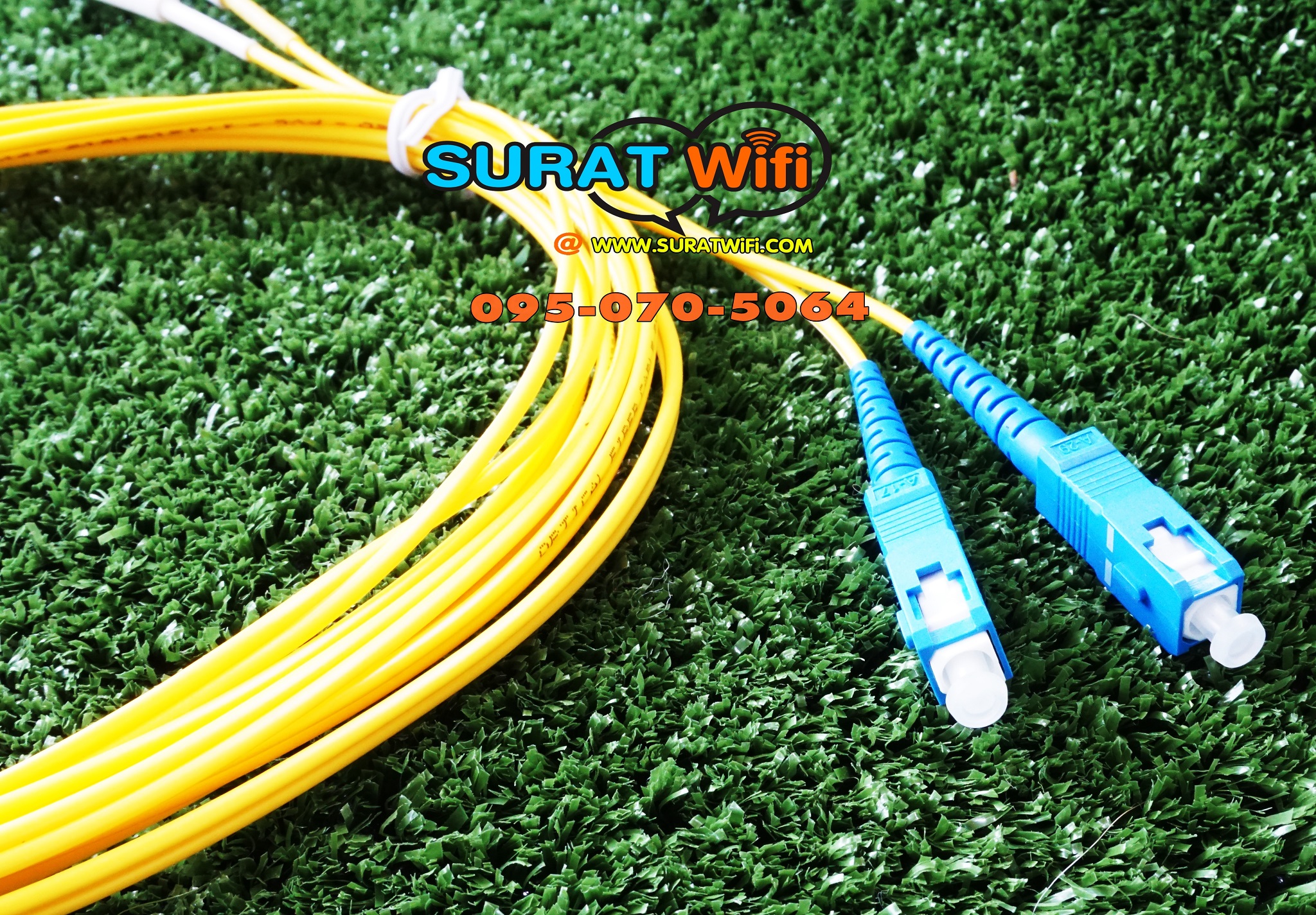 LC-SC Duplex Fiber Optical Patch Cord ยาว3เมตร