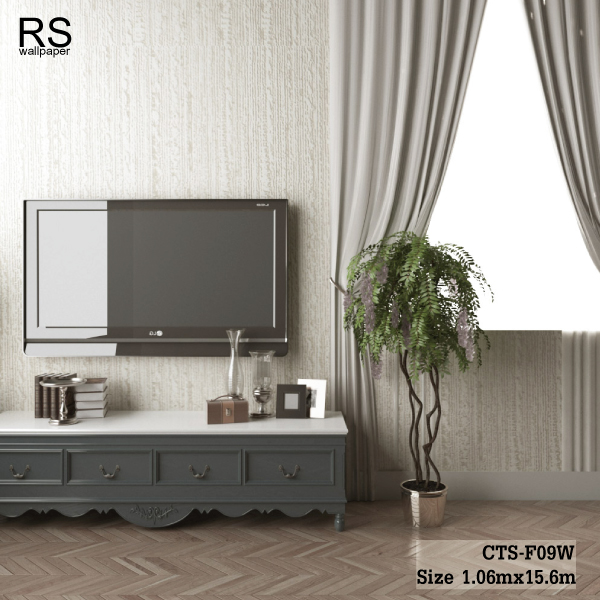 วอลเปเปอร์ สีครีมน้ำตาล เทกเจอร์ลายเส้น CTS-F09W